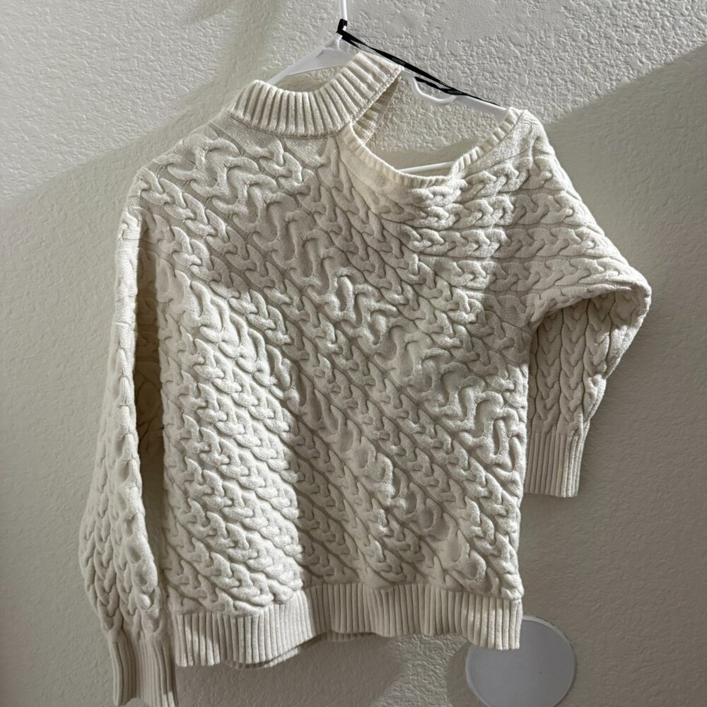 Forever 21 Women sweater off shoulder beige / off white size S